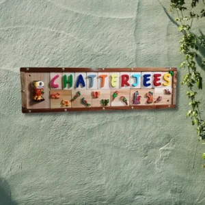 Artisanal Wooden Nameplate.