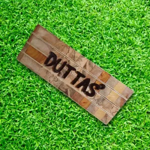 Artisanal Wooden Nameplate.